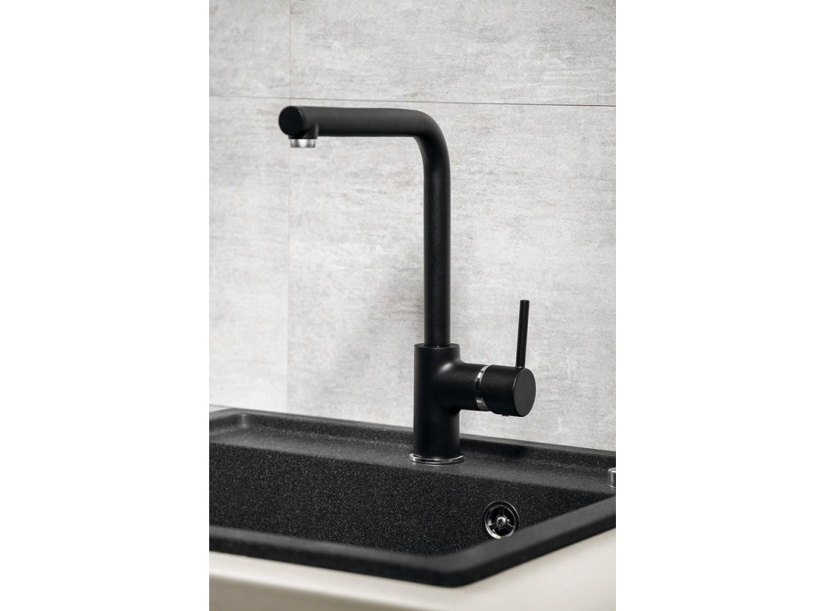 Sapho INOVA stojanková drezová batéria, čierna RH125B