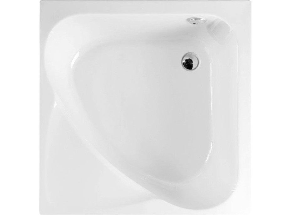 Polysan CARMEN hlboká sprchová vanička, štvorec 90x90x30cm, biela 29611