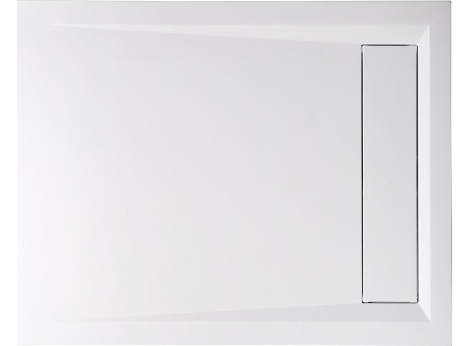 Polysan VARESA sprchová vanička z liateho mramoru so záklopom, obdĺžnik 110x90cm, biela 72938