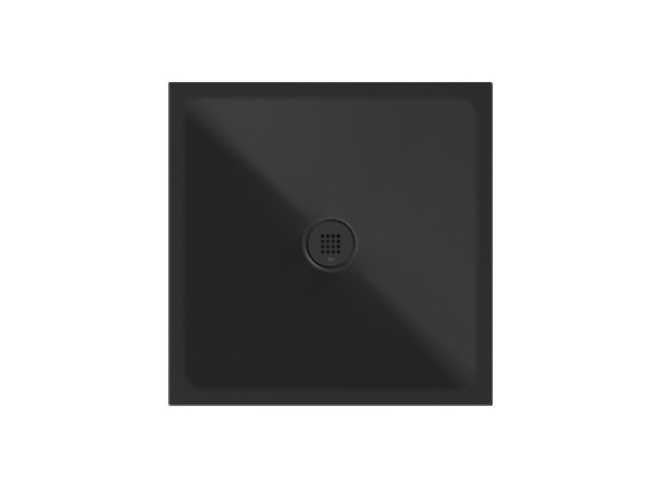 GSI Keramická sprchová vanička, štvorec 80x80x2cm, čierna mat 46080826