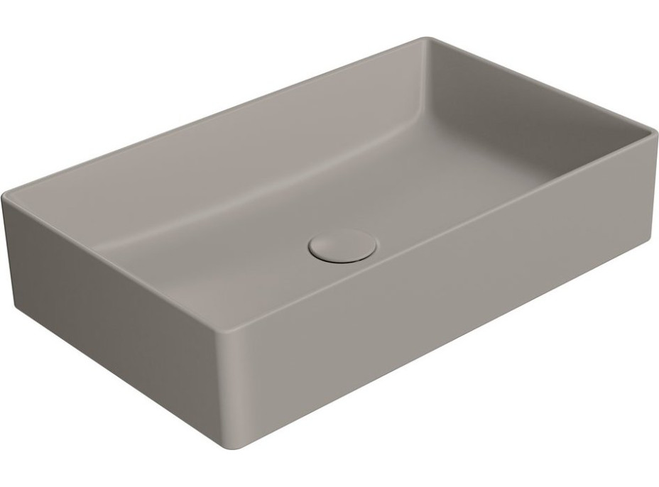 GSI KUBE X keramické umývadlo na dosku, 60x37cm, tortora mat 945305