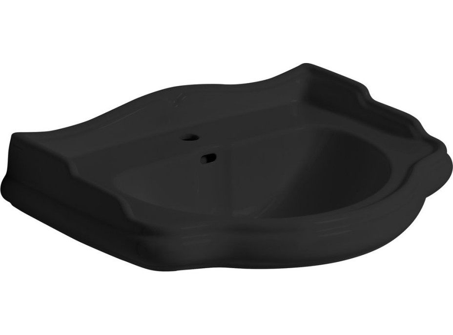 Kerasan RETRO keramické umývadlo 69x52cm, čierna mat 104631