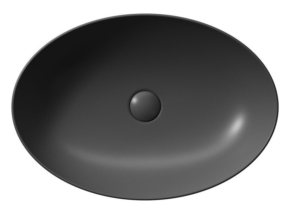 GSI PURA keramické umývadlo na dosku 60x42cm, čierna mat 884226
