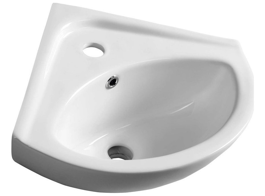 Aqualine LUIGI keramické umývadlo rohové 34x34 cm, biela FS161