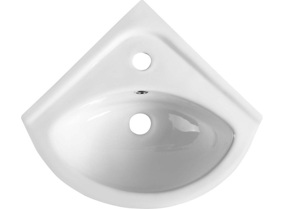 Aqualine LUIGI keramické umývadlo rohové 34x34 cm, biela FS161