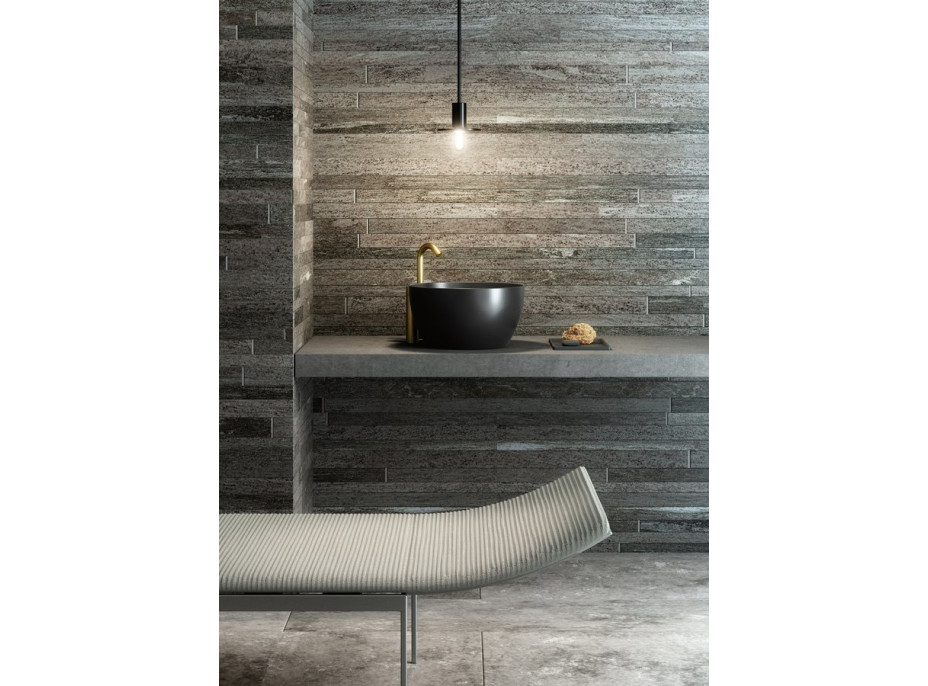 GSI PURA keramické umývadlo na dosku, priemer 42cm, čierna mat 885226