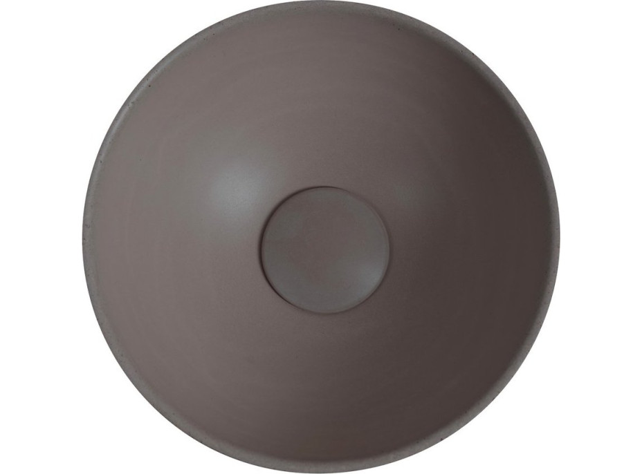 Sapho MINOR betónové umývadlo na dosku, Ø 26cm, tmavo hnedá MR26015