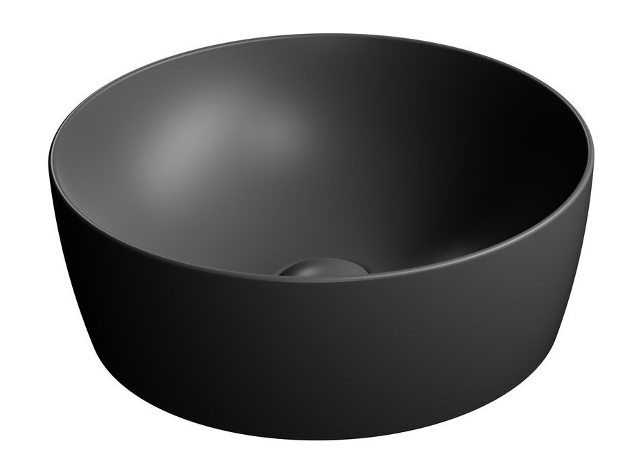 GSI NUBES keramické umývadlo na dosku priemer 40cm, čierna mat 903926