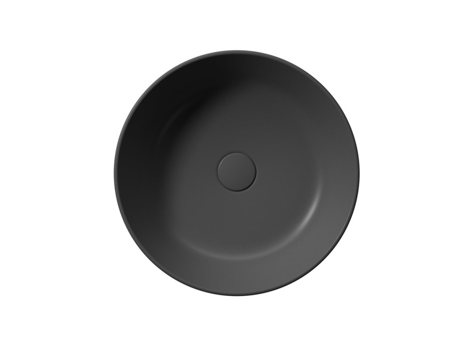 GSI KUBE X keramické umývadlo na dosku, priemer 45cm, čierna mat 942726