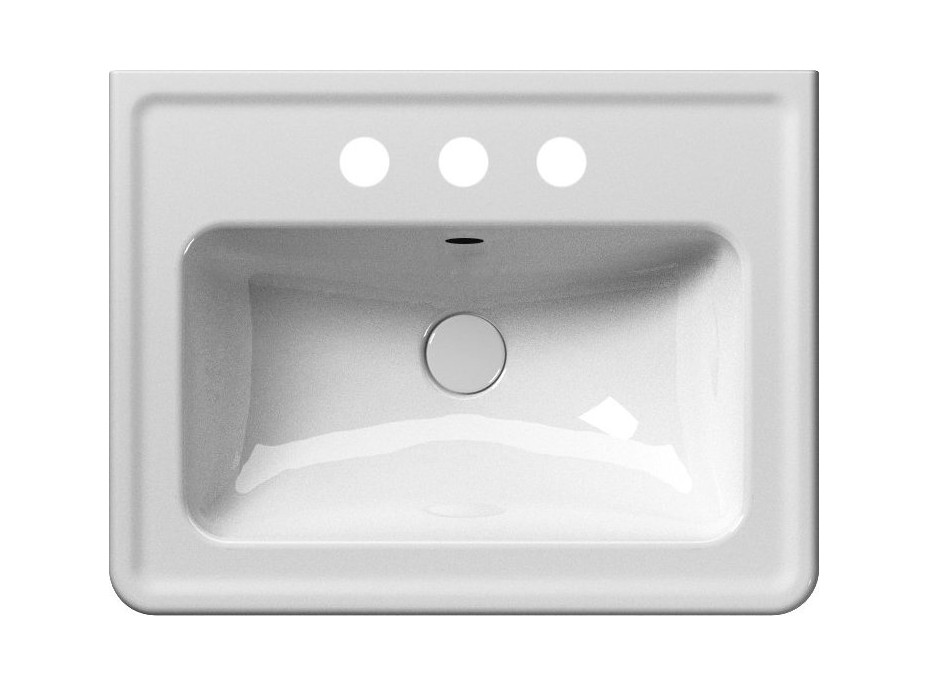 GSI CLASSIC keramické umývadlo 60x46cm, 3 otvory, biela ExtraGlaze 8731311