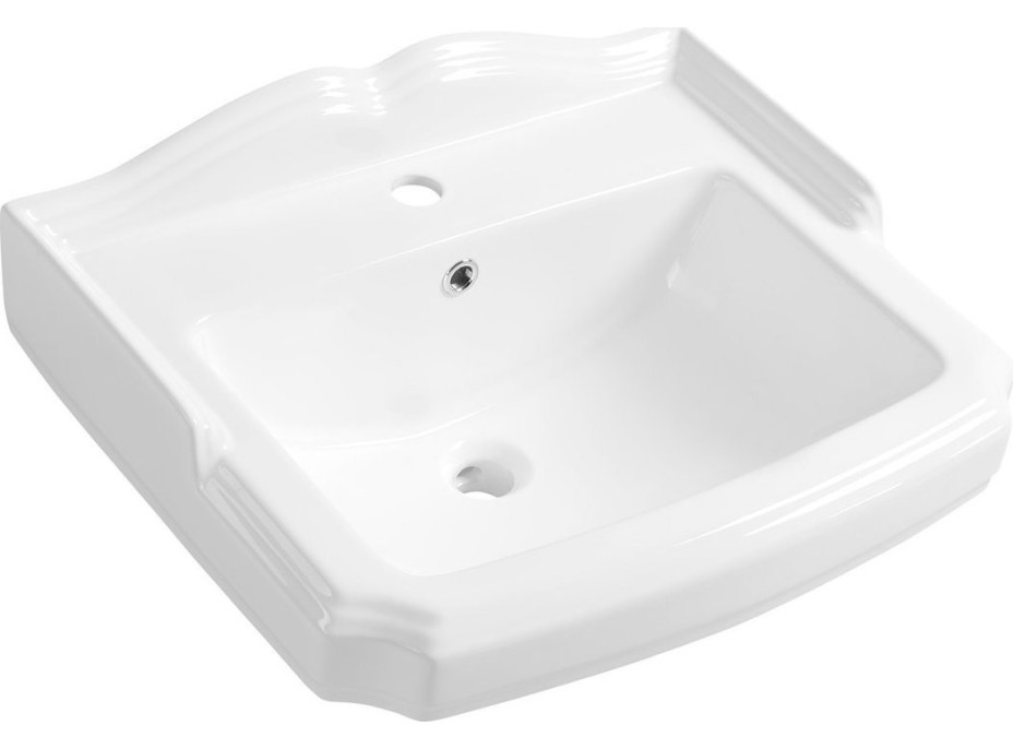 Aqualine ANTIK keramické umývadlo, 58x47 cm, biela AK102