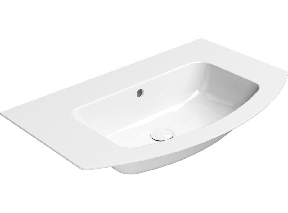 GSI PURA keramické umývadlo Slim oblé 82x49cm, bez otvoru, biela ExtraGlaze 8826011