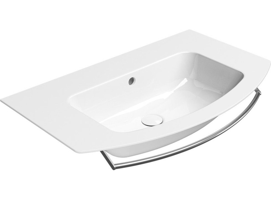 GSI PURA keramické umývadlo Slim oblé 82x49cm, bez otvoru, biela ExtraGlaze 8826011