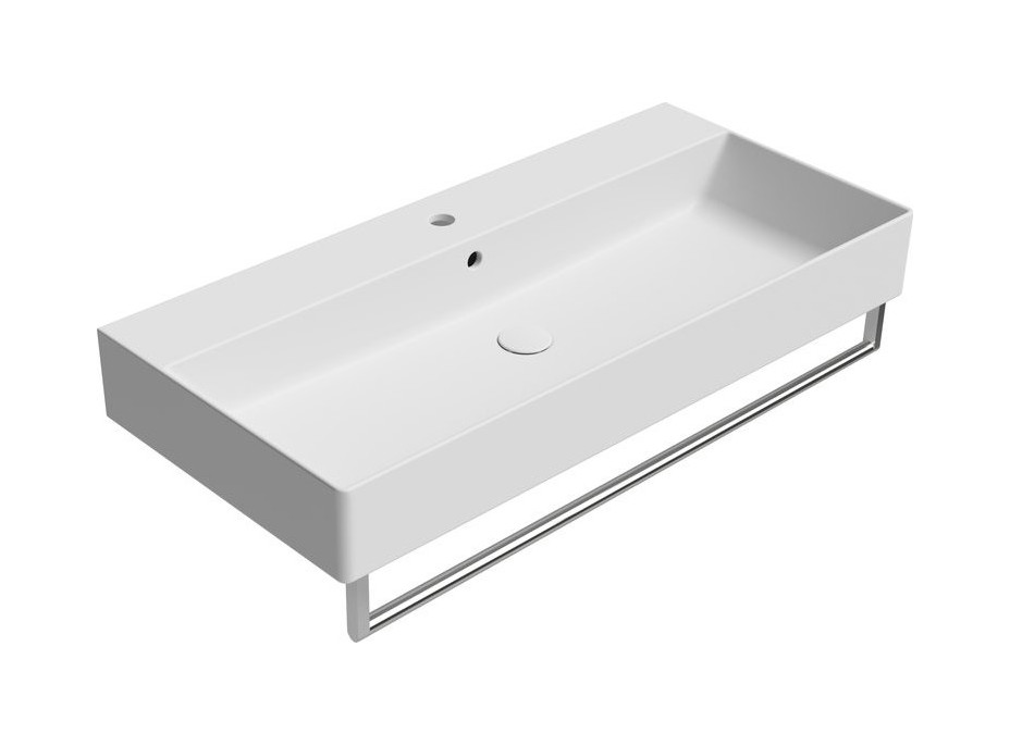GSI KUBE X keramické umývadlo 100x47cm, brúsená spodná hrana, biela mat 94239109