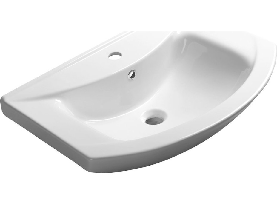 Aqualine ZERO keramické umývadlo nábytkové 65x46cm, biela 6065
