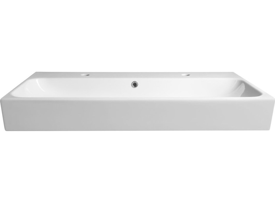 Sapho TORIDI keramické umývadlo 101x46, 5cm, 2 otvory pre batériu, biela TU0222