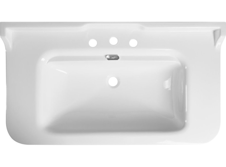 Kerasan WALDORF keramické umývadlo 100x55cm, 3 otvory, biela 4142K1-3