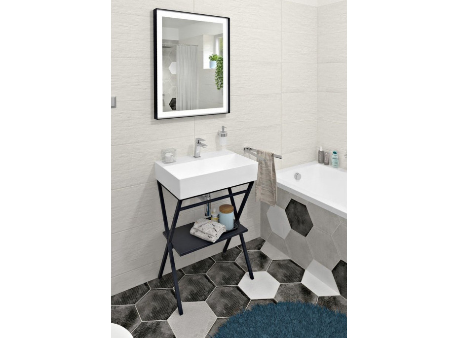 Isvea SISTEMA keramické umývadlo 60x42cm, biela 10SF50060