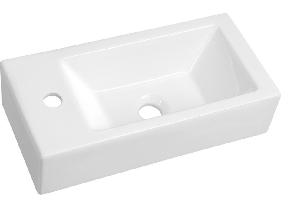 Aqualine ALMA keramické umývadlo, 50x24, 5 cm, biela HF090