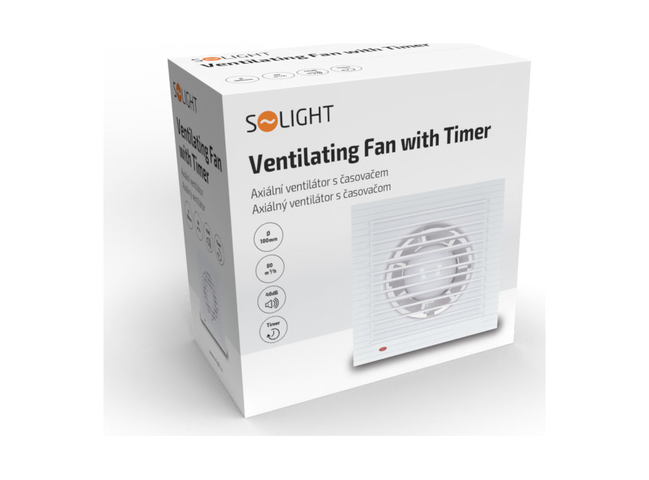 Solight axiálny ventilátor s časovačom