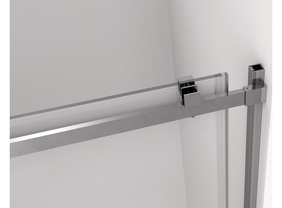 Polysan THRON LINE SQUARE sprchové dvere 1300 mm, hranaté pojazdy, číre sklo TL5013-5002