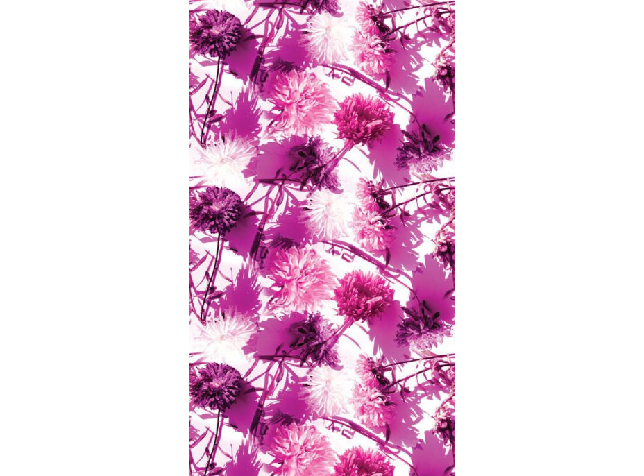 Dizajnový záves FIALOVÉ KVETY 140x245 cm