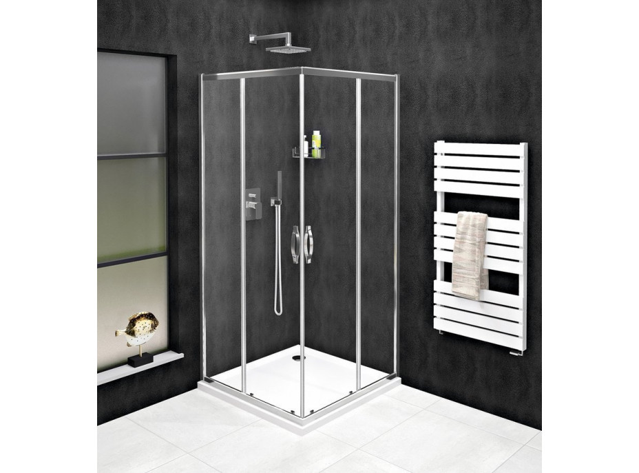 Gelco SIGMA SIMPLY štvorcový sprchovací kút 1100x1100 mm, rohový vstup, číre sklo GS2111-01