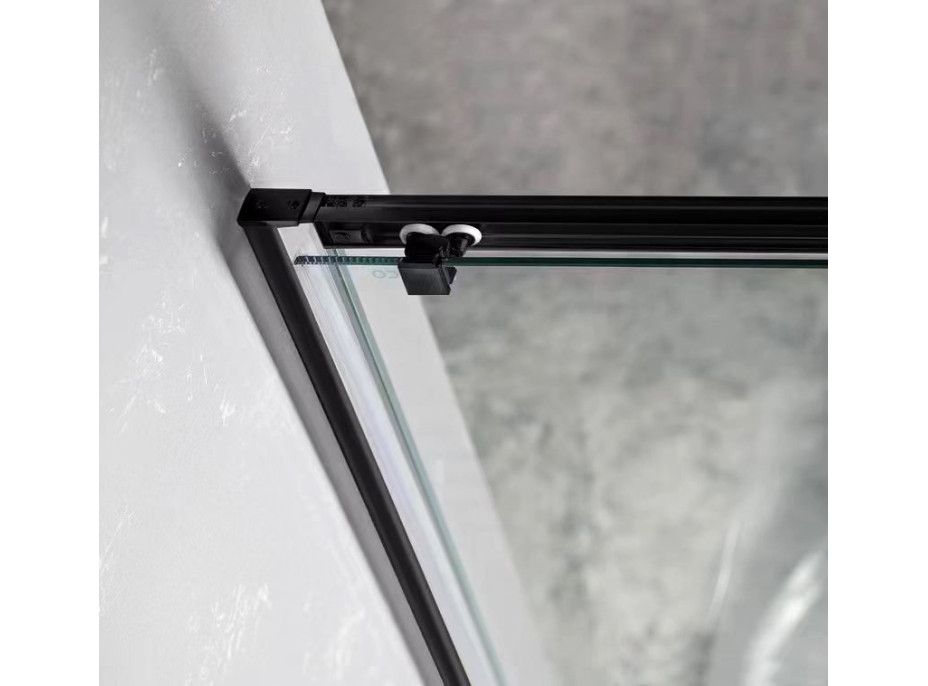 Gelco SIGMA SIMPLY BLACK štvorcový sprchovací kút 1100x1100 mm, rohový vstup, číre sklo GS2111B-01