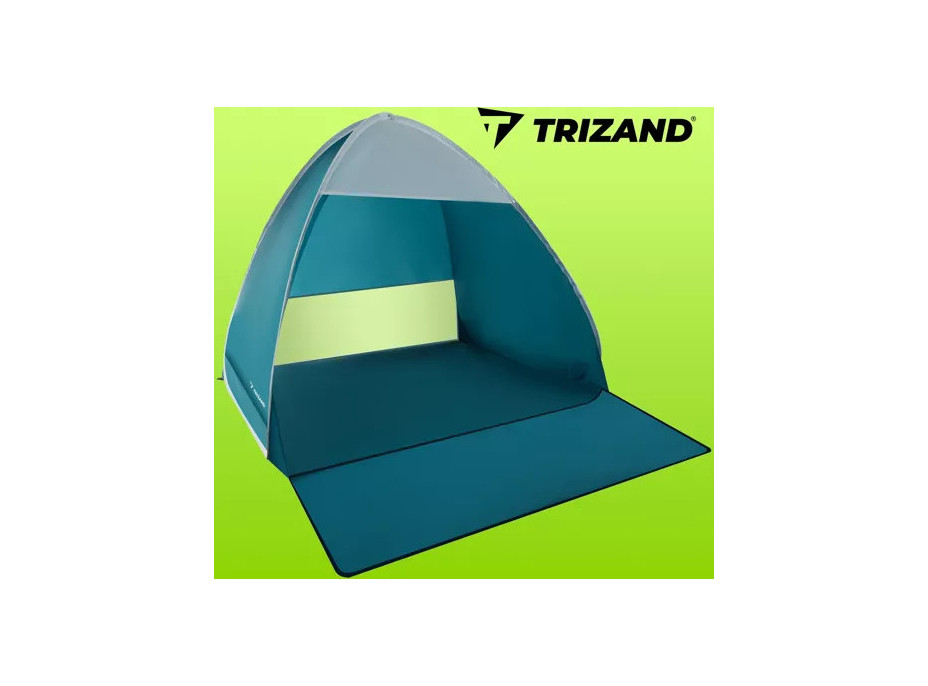 Plážový stan 200x150x110 cm Trizand - modrý/biely