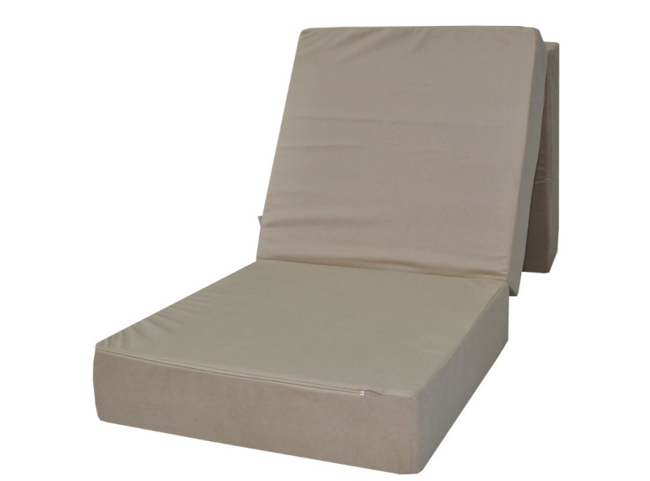 Rozkladací molitanový matrac ITAKA 195x65x15 cm - béžový