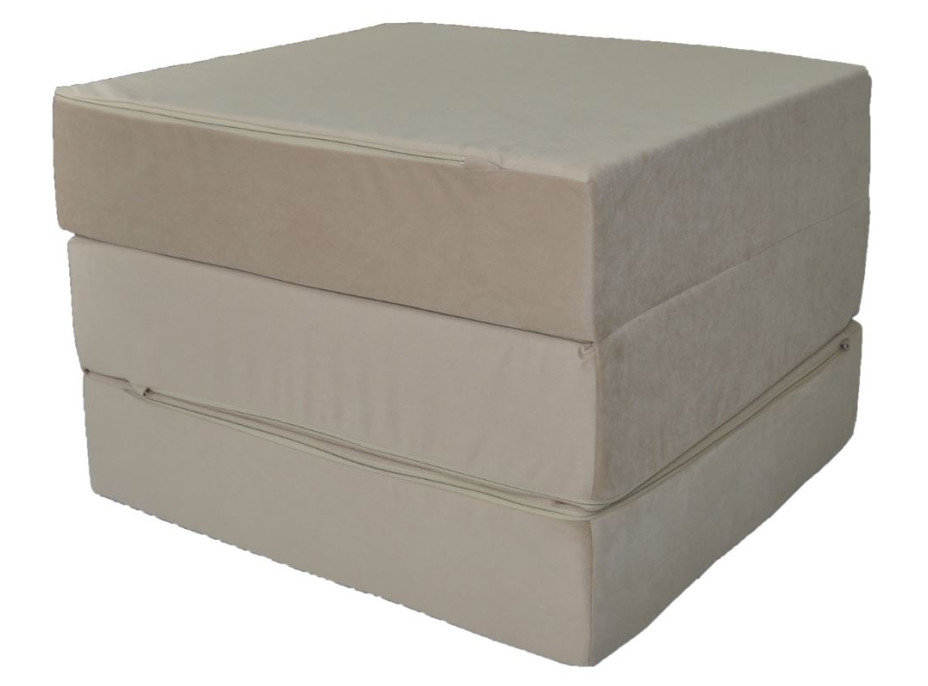 Rozkladací molitanový matrac ITAKA 195x65x15 cm - béžový