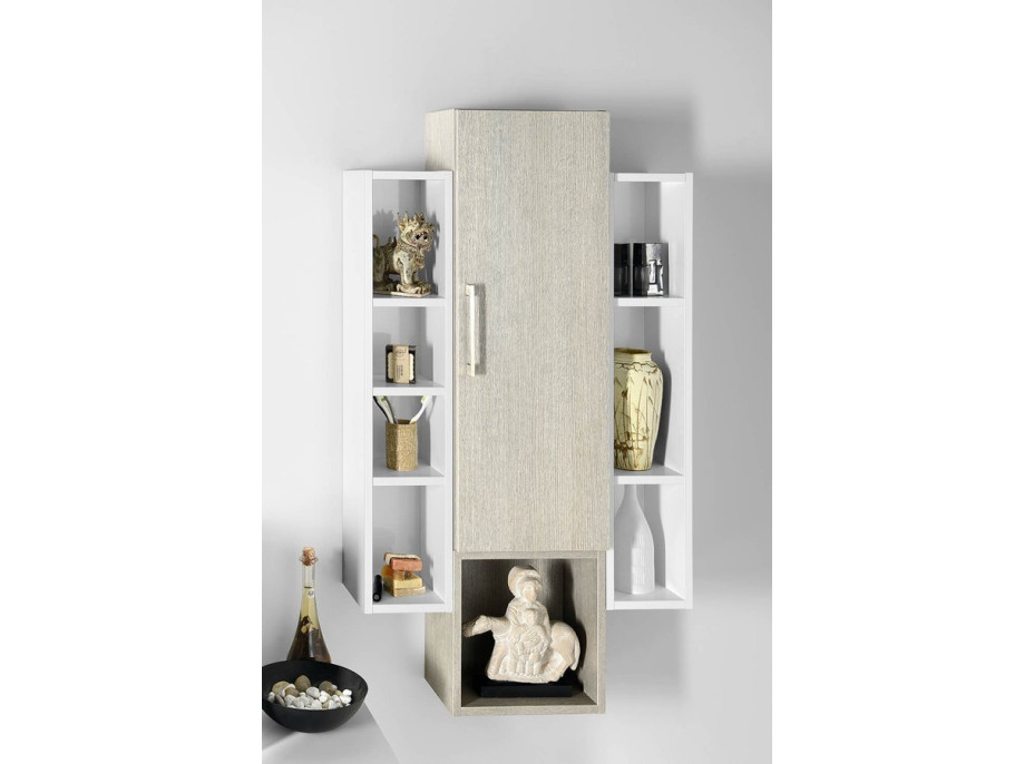 Sapho ESPACE otvorená policová skrinka 20x94x22cm, dub strieborný ESC130-1111