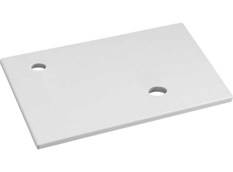 Sapho MINOR doska pod umývadlo 40x22, 5cm, batéria vľavo, liaty mramor, biela MR400