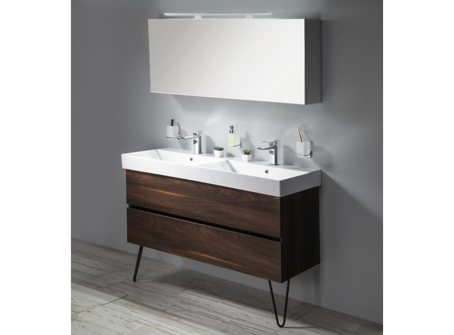 Sapho CLOE galerka s LED osvetlením 120x50x18cm, biela CE120-0030
