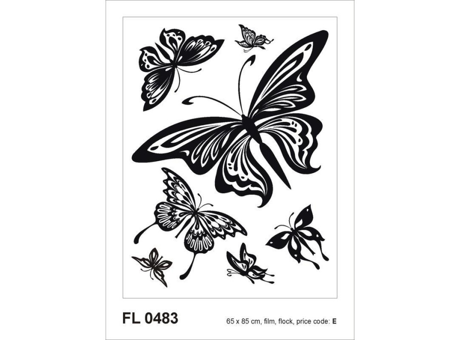 Dizajnová samolepka Motýľ 65x85 cm