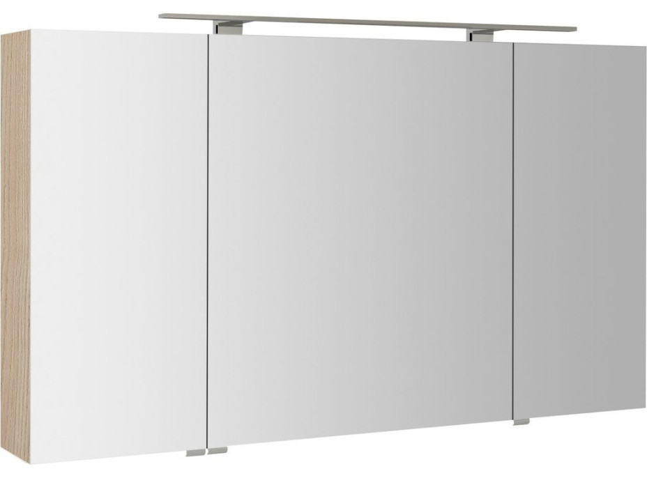 Sapho MIRRÓ galerka s LED osvetlením, 3x dvierka, 120x70x16cm, brest bardini MC121-0013