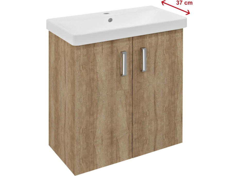Sapho THEIA umývadlová skrinka 66, 3x70x35cm, 2x dvierka, dub alabama TH072-2222