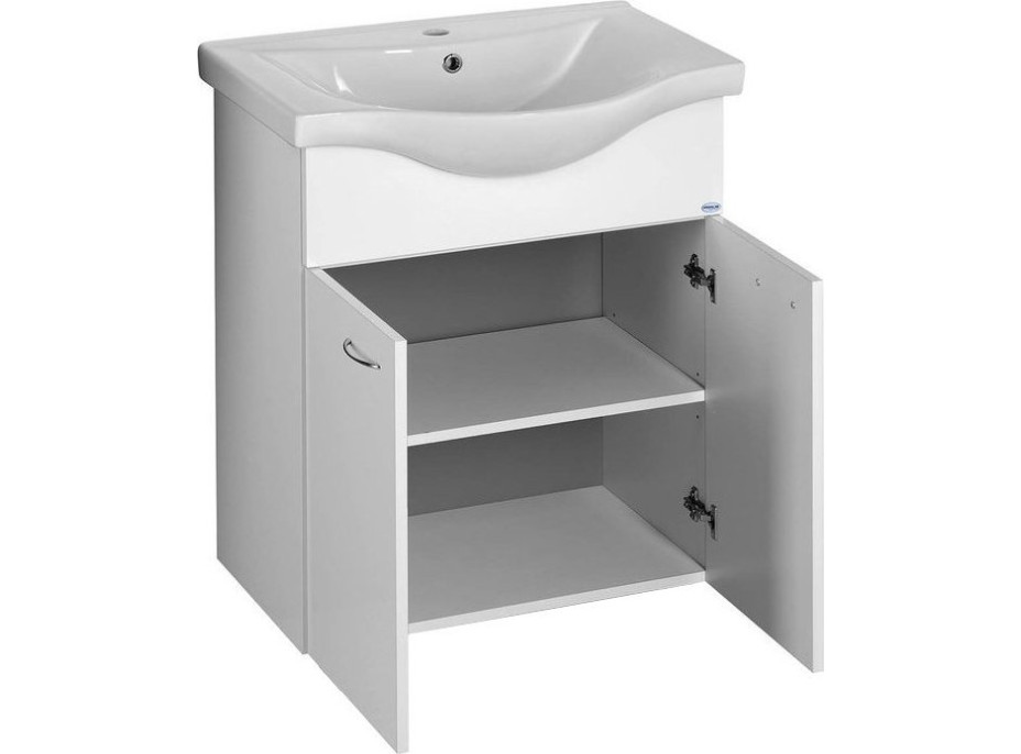 Aqualine KERAMIA FRESH umývadlová skrinka 60, 6x74x34 cm, biela 50063A