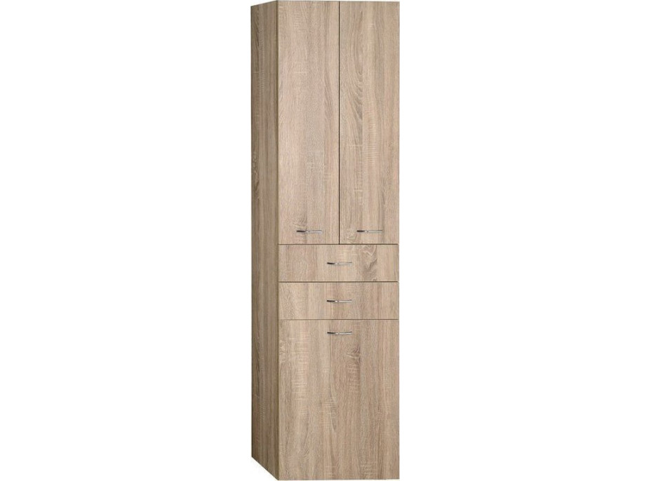 Aqualine ZOJA/KERAMIA FRESH skrinka vysoká s košom 50x184x29cm, dub platin 51295