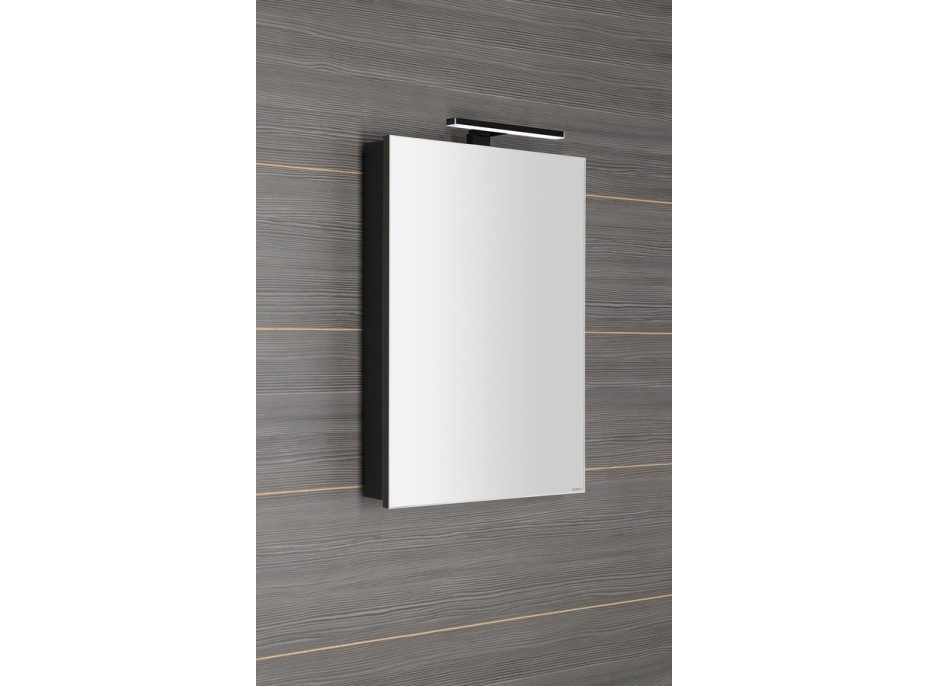 Sapho GRETA galerka s LED osvetlením, 50x70x14cm, čierna mat GR055-0035