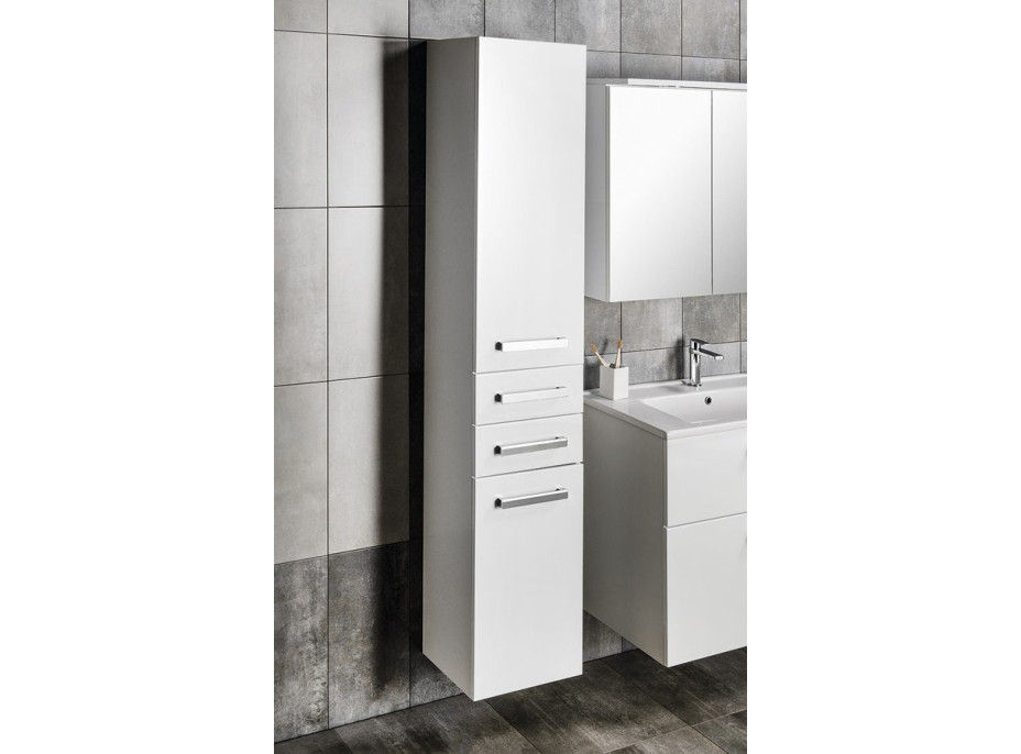 Aqualine VEGA skrinka vysoká 35x184x31cm, biela VG185