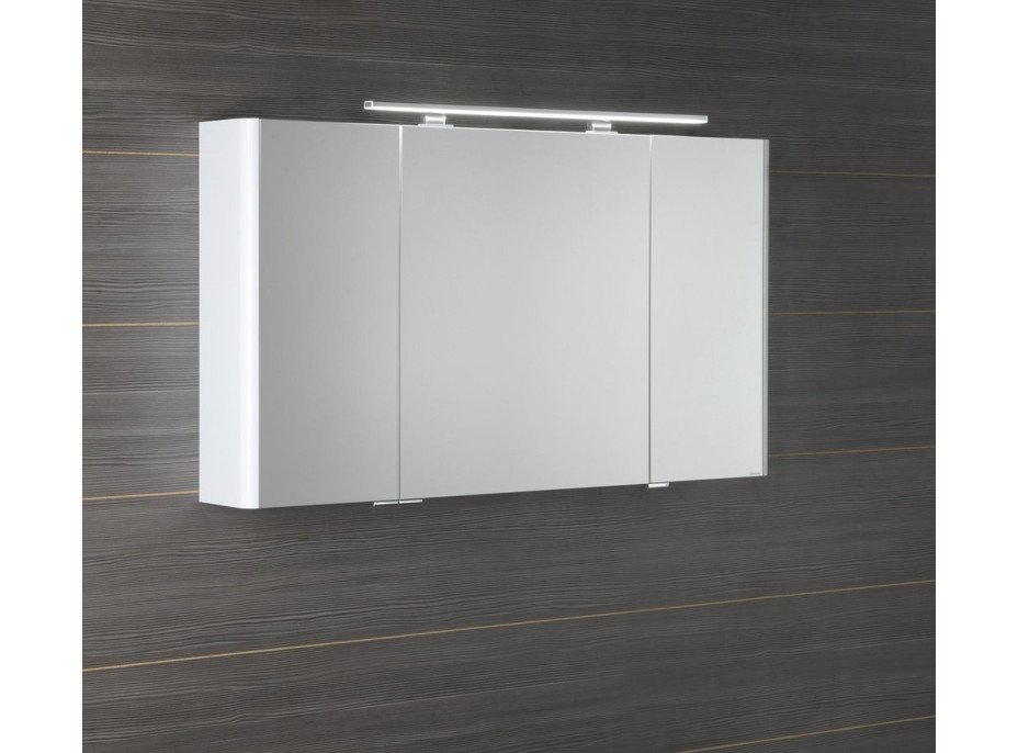 Sapho LUCIE galerka s LED osvetlením, 126x70x17cm, biela LU125-0030