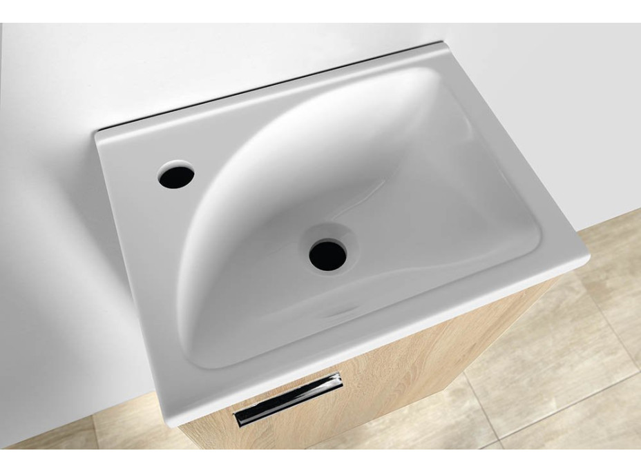 Aqualine ZOJA/KERAMIA FRESH umývadlová skrinka 40x50x32cm, dub platin 51048DP
