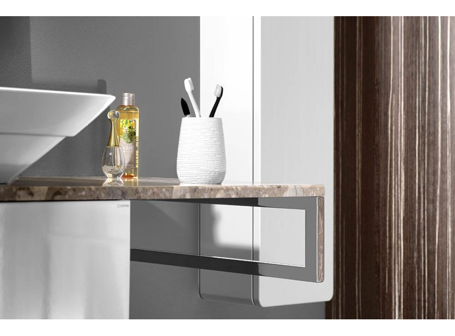 Sapho Podperná konzola 490x150x25 mm, chróm, 1 ks 30390