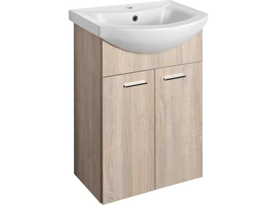 Aqualine ZOJA umývadlová skrinka 50, 5x74x30cm, dub platin 51057