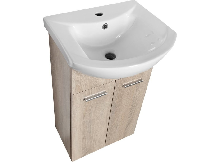 Aqualine ZOJA umývadlová skrinka 41, 5x74x25, 3cm, dub platín 51144