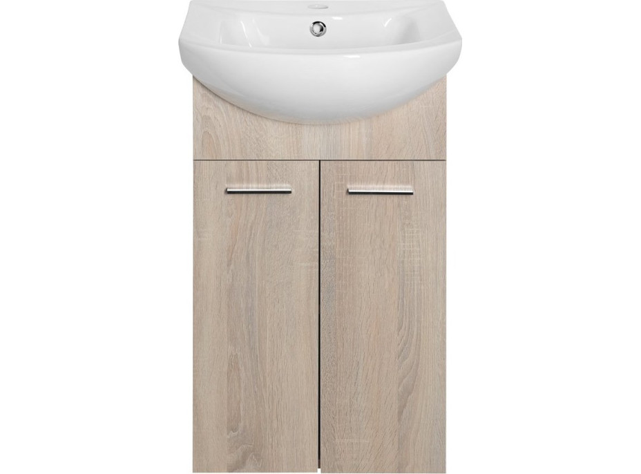 Aqualine ZOJA umývadlová skrinka 41, 5x74x25, 3cm, dub platín 51144