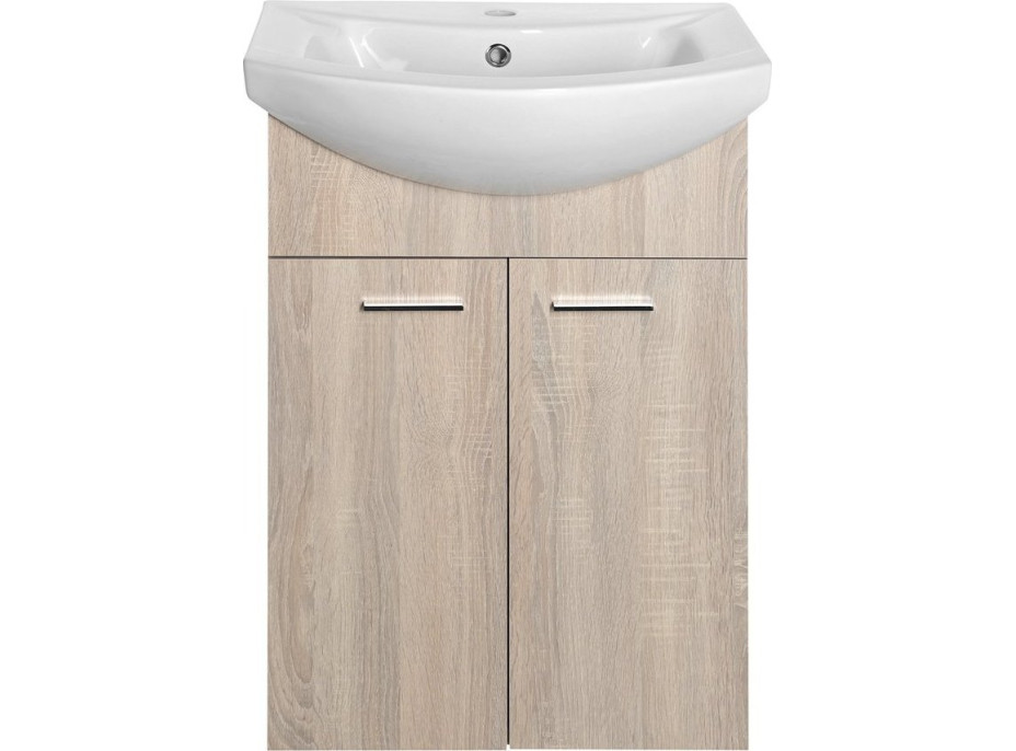 Aqualine ZOJA umývadlová skrinka 50, 5x74x30cm, dub platin 51057