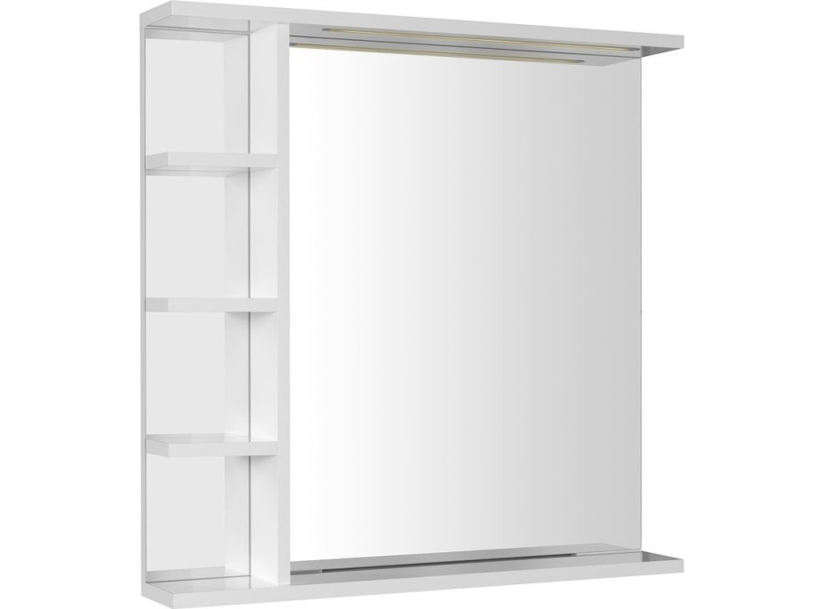 Aqualine KORIN zrkadlo s LED osvetlením a policami 70x70x12cm KO360S