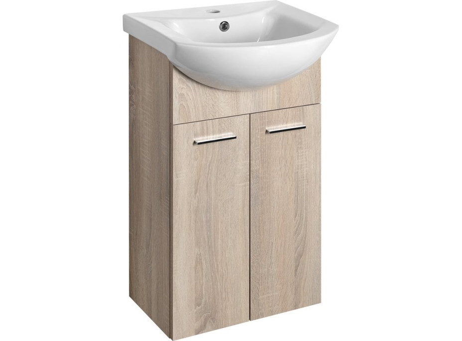 Aqualine ZOJA umývadlová skrinka 41, 5x74x25, 3cm, dub platín 51144